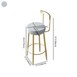 Glam Style Velvet Cushion Stool Low Back Bar Stool with Metal Leg Clearhalo 'Bar Furniture' 'Bar Stools' 'bar_stools' 'furn' 'furn_bar_stools' 'furniture_bar_stools' 'Kitchen & Dining Furniture' 'kitchen&dining_furn' 'kitchen' 'kitchen_furn' Furniture' 4187037
