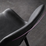 Industrial Indoor Arm Chair Solid Back Metal Upholstered Dining Room Chair Clearhalo ' kitchen&dining_furn' 'Dining Chairs' 'Dining Tables & Seating' 'dining_chair' 'furn' 'furn_dining_chair' 'Furniture' 'furniture_dining_chair' 'Kitchen & Dining Furniture' 'kitchen' 4195556