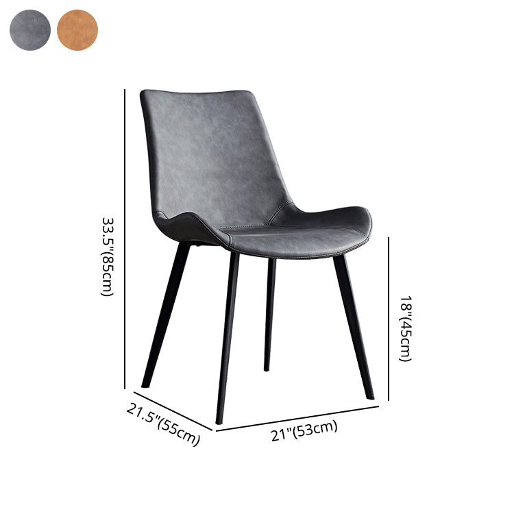 Industrial Indoor Arm Chair Solid Back Metal Upholstered Dining Room Chair Clearhalo ' kitchen&dining_furn' 'Dining Chairs' 'Dining Tables & Seating' 'dining_chair' 'furn' 'furn_dining_chair' 'Furniture' 'furniture_dining_chair' 'Kitchen & Dining Furniture' 'kitchen' 4195560