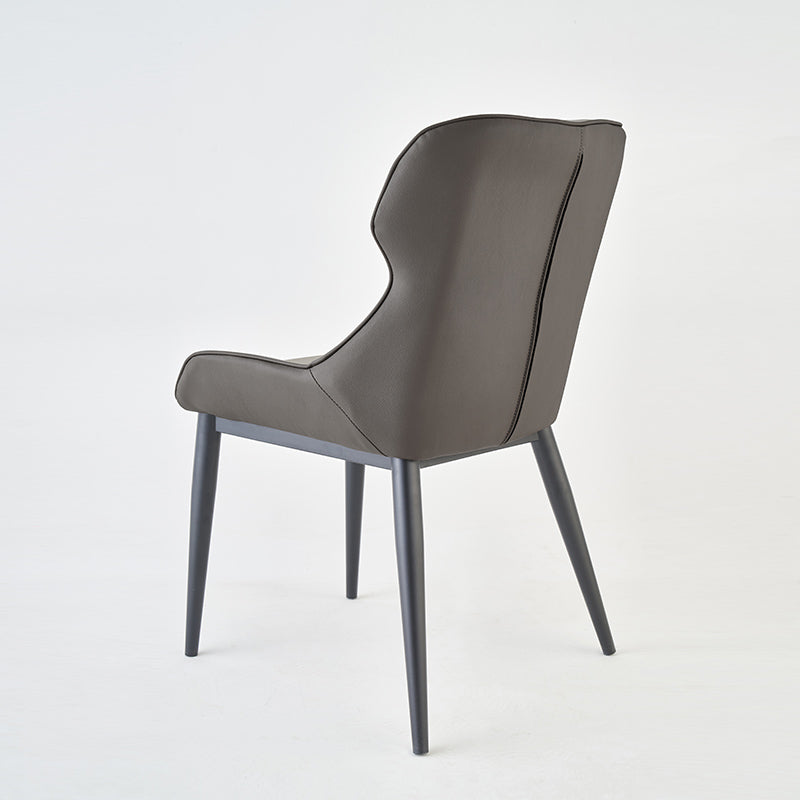 Contemporary Style Dining Room Chairs Dining Wingback Arm Chair with Metal Legs Clearhalo ' kitchen&dining_furn' 'Dining Chairs' 'Dining Tables & Seating' 'dining_chair' 'furn' 'furn_dining_chair' 'Furniture' 'furniture_dining_chair' 'Kitchen & Dining Furniture' 'kitchen' 4195568