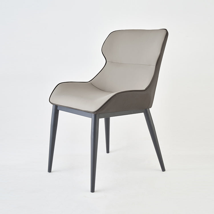 Contemporary Style Dining Room Chairs Dining Wingback Arm Chair with Metal Legs Clearhalo ' kitchen&dining_furn' 'Dining Chairs' 'Dining Tables & Seating' 'dining_chair' 'furn' 'furn_dining_chair' 'Furniture' 'furniture_dining_chair' 'Kitchen & Dining Furniture' 'kitchen' 4195569