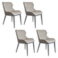 Contemporary Style Dining Room Chairs Dining Wingback Arm Chair with Metal Legs Light Gray 4 Piece Set Clearhalo ' kitchen&dining_furn' 'Dining Chairs' 'Dining Tables & Seating' 'dining_chair' 'furn' 'furn_dining_chair' 'Furniture' 'furniture_dining_chair' 'Kitchen & Dining Furniture' 'kitchen' 4195572