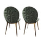Home Dining Side Chair Armless Dining Chairs with Metal Legs (Set of 2) Dark Green Clearhalo ' kitchen&dining_furn' 'Dining Chairs' 'Dining Tables & Seating' 'dining_chair' 'furn' 'furn_dining_chair' 'Furniture' 'furniture_dining_chair' 'Kitchen & Dining Furniture' 'kitchen' 4195589