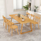 Modern Pine Solid Wood Table Rectangle Table with Double Pedestal Base Clearhalo ' dining_table' 'Dining Tables & Seating' 'Dining Tables' 'furn' 'furn_dining_table' 'Furniture' 'furniture_dining_table' 'Kitchen & Dining Furniture' 'kitchen&dining_furn' 'kitchen' 'kitchen_dining_table' 4195605