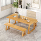 Modern Pine Solid Wood Table Rectangle Table with Double Pedestal Base Clearhalo ' dining_table' 'Dining Tables & Seating' 'Dining Tables' 'furn' 'furn_dining_table' 'Furniture' 'furniture_dining_table' 'Kitchen & Dining Furniture' 'kitchen&dining_furn' 'kitchen' 'kitchen_dining_table' 4195610
