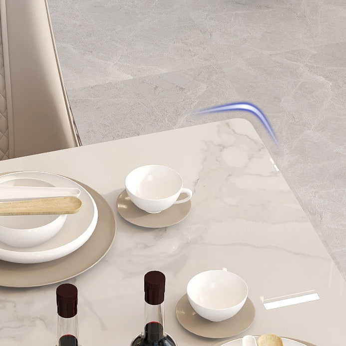 Acrylic Traditional Luxury Indoor Table Rectangle Sintered Stone Table Clearhalo ' dining_table' 'Dining Tables & Seating' 'Dining Tables' 'furn' 'furn_dining_table' 'Furniture' 'furniture_dining_table' 'Kitchen & Dining Furniture' 'kitchen&dining_furn' 'kitchen' 'kitchen_dining_table' 4195639