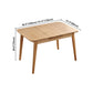 Extendable Rectangle Dining Table Modern Adjustable Oak Wood Table with 4 Legs for restaurant Clearhalo ' dining_table' 'Dining Tables & Seating' 'Dining Tables' 'furn' 'furn_dining_table' 'Furniture' 'furniture_dining_table' 'Kitchen & Dining Furniture' 'kitchen&dining_furn' 'kitchen' 'kitchen_dining_table' 4195655