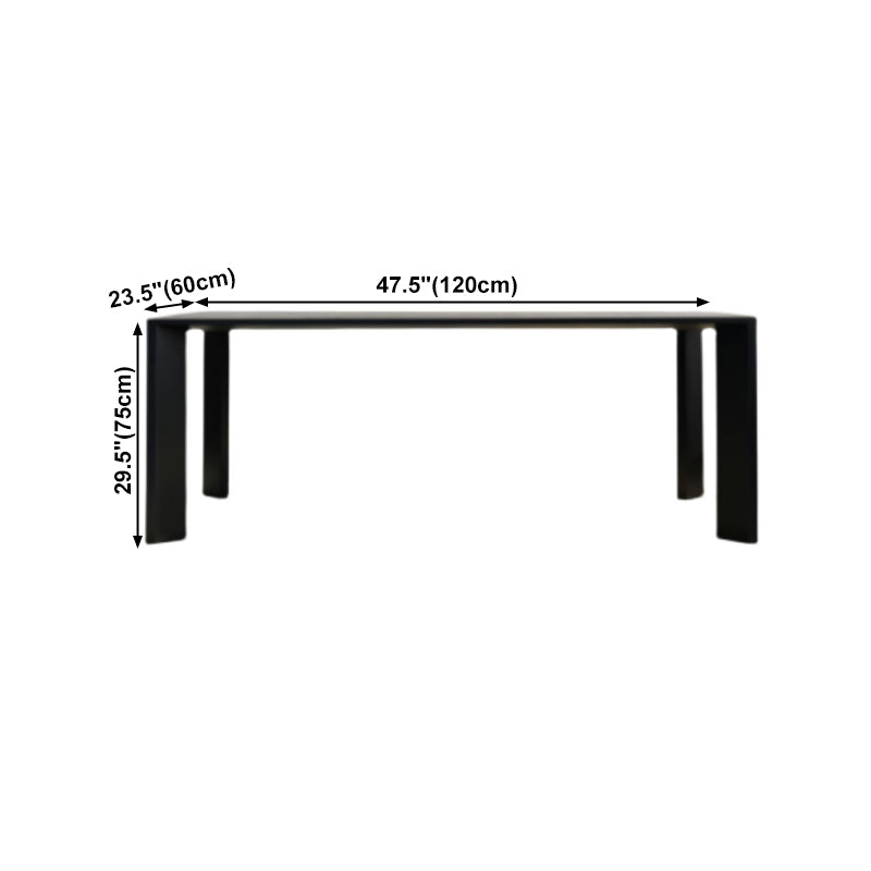 Modern Ash Wood Table in Black for Restaurant Rectangle Dining Table with 4 Legs Clearhalo ' dining_table' 'Dining Tables & Seating' 'Dining Tables' 'furn' 'furn_dining_table' 'Furniture' 'furniture_dining_table' 'Kitchen & Dining Furniture' 'kitchen&dining_furn' 'kitchen' 'kitchen_dining_table' 4195664