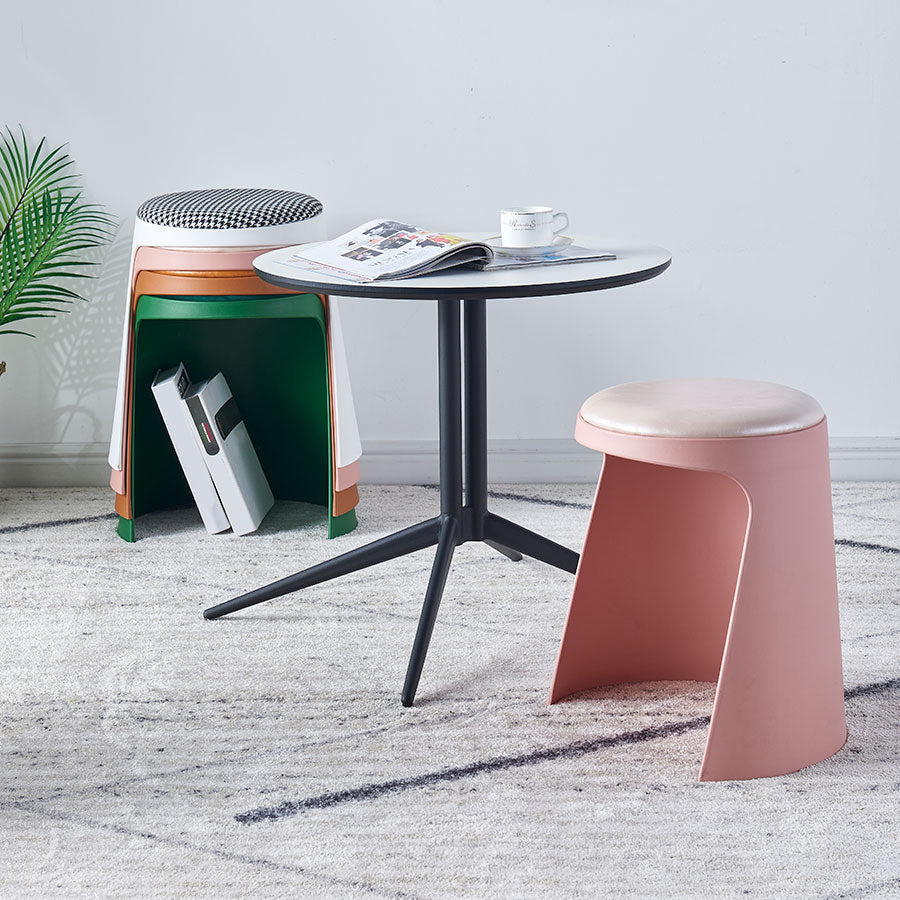 Metal Contemporary Round Dining Table Wood Top Indoor Table with Pedestal Base Clearhalo ' dining_table' 'Dining Tables & Seating' 'Dining Tables' 'furn' 'furn_dining_table' 'Furniture' 'furniture_dining_table' 'Kitchen & Dining Furniture' 'kitchen&dining_furn' 'kitchen' 'kitchen_dining_table' 4195674