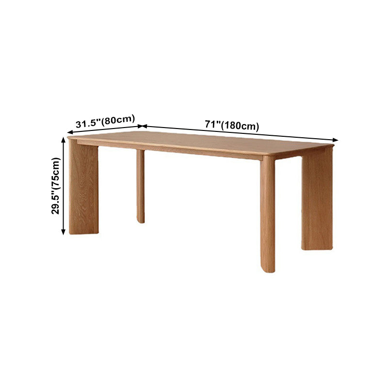 Modern Red Oak Wood Table for Restaurant Rectangle Dining Table with 4 Legs Clearhalo ' dining_table' 'Dining Tables & Seating' 'Dining Tables' 'furn' 'furn_dining_table' 'Furniture' 'furniture_dining_table' 'Kitchen & Dining Furniture' 'kitchen&dining_furn' 'kitchen' 'kitchen_dining_table' 4195716