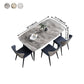 Simple Sintered Stone Standard Table Rectangle Shape Kitchen Dining Table with 4 Legs Base Clearhalo ' dining_table' 'Dining Tables & Seating' 'Dining Tables' 'furn' 'furn_dining_table' 'Furniture' 'furniture_dining_table' 'Kitchen & Dining Furniture' 'kitchen&dining_furn' 'kitchen' 'kitchen_dining_table' 4195726