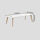 Manufactured Wood Contemporary Rectangle Table White Wood Top Table with 4 Legs Clearhalo ' dining_table' 'Dining Tables & Seating' 'Dining Tables' 'furn' 'furn_dining_table' 'Furniture' 'furniture_dining_table' 'Kitchen & Dining Furniture' 'kitchen&dining_furn' 'kitchen' 'kitchen_dining_table' 4195739