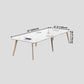 Manufactured Wood Contemporary Rectangle Table White Wood Top Table with 4 Legs Clearhalo ' dining_table' 'Dining Tables & Seating' 'Dining Tables' 'furn' 'furn_dining_table' 'Furniture' 'furniture_dining_table' 'Kitchen & Dining Furniture' 'kitchen&dining_furn' 'kitchen' 'kitchen_dining_table' 4195740