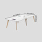 Manufactured Wood Contemporary Rectangle Table White Wood Top Table with 4 Legs Clearhalo ' dining_table' 'Dining Tables & Seating' 'Dining Tables' 'furn' 'furn_dining_table' 'Furniture' 'furniture_dining_table' 'Kitchen & Dining Furniture' 'kitchen&dining_furn' 'kitchen' 'kitchen_dining_table' 4195741