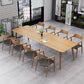 Rectangle 4 Legs Minimalist Table Wood Color Fixed Table of Solid Wood Clearhalo ' dining_table' 'Dining Tables & Seating' 'Dining Tables' 'furn' 'furn_dining_table' 'Furniture' 'furniture_dining_table' 'Kitchen & Dining Furniture' 'kitchen&dining_furn' 'kitchen' 'kitchen_dining_table' 4195754