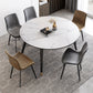Contemporary Extendable Sintered Stone Table Round Shape Standard Dining Table for Kitchen Clearhalo ' dining_table' 'Dining Tables & Seating' 'Dining Tables' 'furn' 'furn_dining_table' 'Furniture' 'furniture_dining_table' 'Kitchen & Dining Furniture' 'kitchen&dining_furn' 'kitchen' 'kitchen_dining_table' 4195767