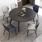 Contemporary Extendable Sintered Stone Table Round Shape Standard Dining Table for Kitchen Clearhalo ' dining_table' 'Dining Tables & Seating' 'Dining Tables' 'furn' 'furn_dining_table' 'Furniture' 'furniture_dining_table' 'Kitchen & Dining Furniture' 'kitchen&dining_furn' 'kitchen' 'kitchen_dining_table' 4195769