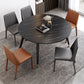 Contemporary Extendable Sintered Stone Table Round Shape Standard Dining Table for Kitchen Clearhalo ' dining_table' 'Dining Tables & Seating' 'Dining Tables' 'furn' 'furn_dining_table' 'Furniture' 'furniture_dining_table' 'Kitchen & Dining Furniture' 'kitchen&dining_furn' 'kitchen' 'kitchen_dining_table' 4195770