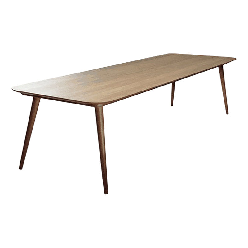 Rectangle Shape Wood Color Table Solid Wood Table Simplicity with 4 Legs Brown Without Chairs Clearhalo ' dining_table' 'Dining Tables & Seating' 'Dining Tables' 'furn' 'furn_dining_table' 'Furniture' 'furniture_dining_table' 'Kitchen & Dining Furniture' 'kitchen&dining_furn' 'kitchen' 'kitchen_dining_table' 4195788
