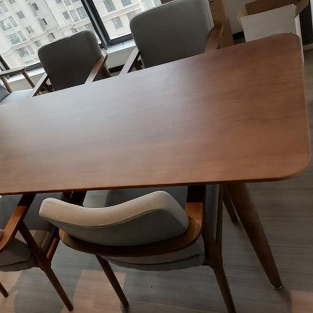 Rectangle Shape Wood Color Table Solid Wood Table Simplicity with 4 Legs Clearhalo ' dining_table' 'Dining Tables & Seating' 'Dining Tables' 'furn' 'furn_dining_table' 'Furniture' 'furniture_dining_table' 'Kitchen & Dining Furniture' 'kitchen&dining_furn' 'kitchen' 'kitchen_dining_table' 4195790
