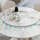 Glam Round Shape White Table Sintered Stone Standard Dining Table with Pedestal Base Clearhalo ' dining_table' 'Dining Tables & Seating' 'Dining Tables' 'furn' 'furn_dining_table' 'Furniture' 'furniture_dining_table' 'Kitchen & Dining Furniture' 'kitchen&dining_furn' 'kitchen' 'kitchen_dining_table' 4195824