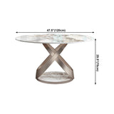 Glam Round Shape White Table Sintered Stone Standard Dining Table with Pedestal Base Clearhalo ' dining_table' 'Dining Tables & Seating' 'Dining Tables' 'furn' 'furn_dining_table' 'Furniture' 'furniture_dining_table' 'Kitchen & Dining Furniture' 'kitchen&dining_furn' 'kitchen' 'kitchen_dining_table' 4195829