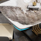 Traditional Luxury Rectangle Dining Table Stainless Steel Furniture for Indoor Clearhalo ' dining_table' 'Dining Tables & Seating' 'Dining Tables' 'furn' 'furn_dining_table' 'Furniture' 'furniture_dining_table' 'Kitchen & Dining Furniture' 'kitchen&dining_furn' 'kitchen' 'kitchen_dining_table' 4195838