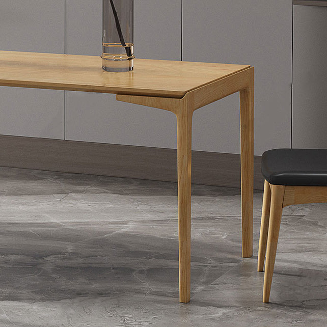 Rectangle Simplicity Dining Table Wood Color Fixed Table with Pinewood Solid Wood Clearhalo ' dining_table' 'Dining Tables & Seating' 'Dining Tables' 'furn' 'furn_dining_table' 'Furniture' 'furniture_dining_table' 'Kitchen & Dining Furniture' 'kitchen&dining_furn' 'kitchen' 'kitchen_dining_table' 4195857