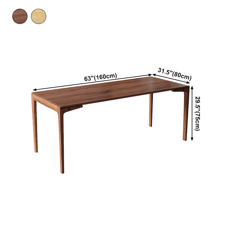 Rectangle Simplicity Dining Table Wood Color Fixed Table with Pinewood Solid Wood Clearhalo ' dining_table' 'Dining Tables & Seating' 'Dining Tables' 'furn' 'furn_dining_table' 'Furniture' 'furniture_dining_table' 'Kitchen & Dining Furniture' 'kitchen&dining_furn' 'kitchen' 'kitchen_dining_table' 4195862