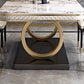 Rectangle Table Traditional Luxury Dinner Room Furniture with Metal Base Clearhalo ' dining_table' 'Dining Tables & Seating' 'Dining Tables' 'furn' 'furn_dining_table' 'Furniture' 'furniture_dining_table' 'Kitchen & Dining Furniture' 'kitchen&dining_furn' 'kitchen' 'kitchen_dining_table' 4195883