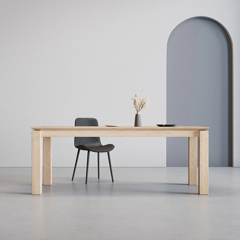 Rectangle Light Wood Color Table Pine Solid Wood Table Modern with 4 Legs Clearhalo ' dining_table' 'Dining Tables & Seating' 'Dining Tables' 'furn' 'furn_dining_table' 'Furniture' 'furniture_dining_table' 'Kitchen & Dining Furniture' 'kitchen&dining_furn' 'kitchen' 'kitchen_dining_table' 4195894