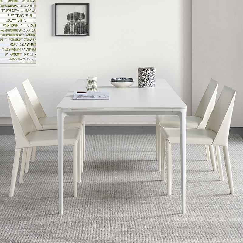 Sintered Stone Dining Table Simple Style 4 Legs Base Table for Dining Room Clearhalo ' dining_table' 'Dining Tables & Seating' 'Dining Tables' 'Furniture' 'furniture_dining_table' 'Kitchen & Dining Furniture' 'kitchen&dining_furn' 'kitchen' 'kitchen_dining_table' 4195908