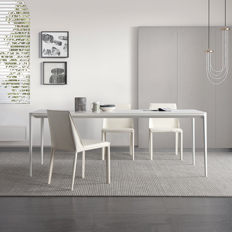 Sintered Stone Dining Table Simple Style 4 Legs Base Table for Dining Room Clearhalo ' dining_table' 'Dining Tables & Seating' 'Dining Tables' 'Furniture' 'furniture_dining_table' 'Kitchen & Dining Furniture' 'kitchen&dining_furn' 'kitchen' 'kitchen_dining_table' 4195909