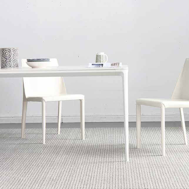 Sintered Stone Dining Table Simple Style 4 Legs Base Table for Dining Room Clearhalo ' dining_table' 'Dining Tables & Seating' 'Dining Tables' 'Furniture' 'furniture_dining_table' 'Kitchen & Dining Furniture' 'kitchen&dining_furn' 'kitchen' 'kitchen_dining_table' 4195913