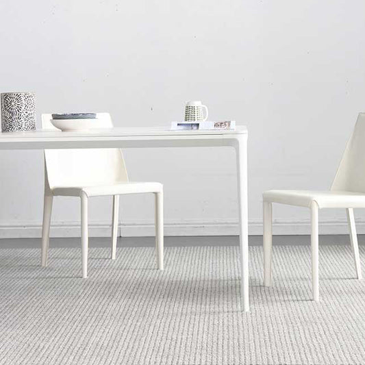 Sintered Stone Dining Table Simple Style 4 Legs Base Table for Dining Room