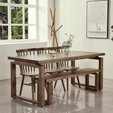 Solid Wood Brown Tone Table Simplicity Sled Base Table for Dining Room Clearhalo ' dining_table' 'Dining Tables & Seating' 'Dining Tables' 'furn' 'furn_dining_table' 'Furniture' 'furniture_dining_table' 'Kitchen & Dining Furniture' 'kitchen&dining_furn' 'kitchen' 'kitchen_dining_table' 4195935