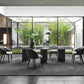 Contemporary Rectangle Shape White Table Standard Sintered Stone Dining Table for Kitchen Clearhalo ' dining_table' 'Dining Tables & Seating' 'Dining Tables' 'furn' 'furn_dining_table' 'Furniture' 'furniture_dining_table' 'Kitchen & Dining Furniture' 'kitchen&dining_furn' 'kitchen' 'kitchen_dining_table' 4195949