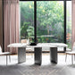 Contemporary Rectangle Shape White Table Standard Sintered Stone Dining Table for Kitchen Clearhalo ' dining_table' 'Dining Tables & Seating' 'Dining Tables' 'furn' 'furn_dining_table' 'Furniture' 'furniture_dining_table' 'Kitchen & Dining Furniture' 'kitchen&dining_furn' 'kitchen' 'kitchen_dining_table' 4195950