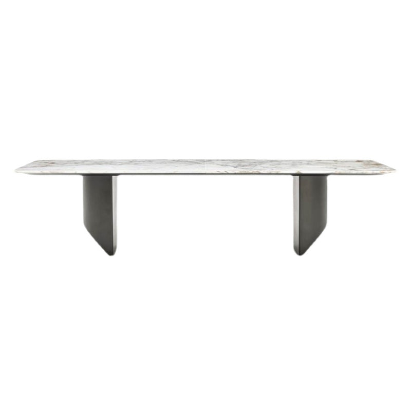Contemporary Rectangle Shape White Table Standard Sintered Stone Dining Table for Kitchen Without Chairs Clearhalo ' dining_table' 'Dining Tables & Seating' 'Dining Tables' 'furn' 'furn_dining_table' 'Furniture' 'furniture_dining_table' 'Kitchen & Dining Furniture' 'kitchen&dining_furn' 'kitchen' 'kitchen_dining_table' 4195952