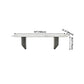 Contemporary Rectangle Shape White Table Standard Sintered Stone Dining Table for Kitchen Clearhalo ' dining_table' 'Dining Tables & Seating' 'Dining Tables' 'furn' 'furn_dining_table' 'Furniture' 'furniture_dining_table' 'Kitchen & Dining Furniture' 'kitchen&dining_furn' 'kitchen' 'kitchen_dining_table' 4195960