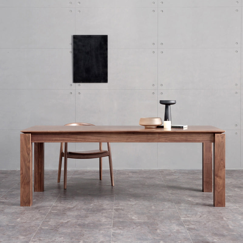 Rectangle Brown Tone Dining Table Solid Wood Table Minimalist with 4 Legs Clearhalo ' dining_table' 'Dining Tables & Seating' 'Dining Tables' 'furn' 'furn_dining_table' 'Furniture' 'furniture_dining_table' 'Kitchen & Dining Furniture' 'kitchen&dining_furn' 'kitchen' 'kitchen_dining_table' 4195962