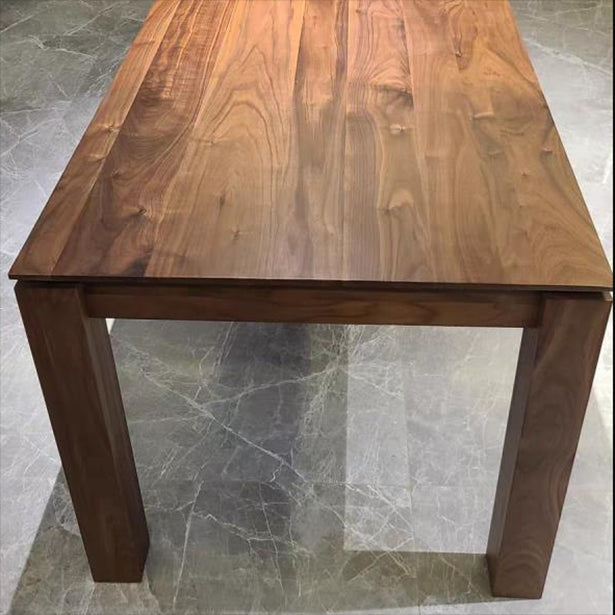 Rectangle Brown Tone Dining Table Solid Wood Table Minimalist with 4 Legs Clearhalo ' dining_table' 'Dining Tables & Seating' 'Dining Tables' 'furn' 'furn_dining_table' 'Furniture' 'furniture_dining_table' 'Kitchen & Dining Furniture' 'kitchen&dining_furn' 'kitchen' 'kitchen_dining_table' 4195966