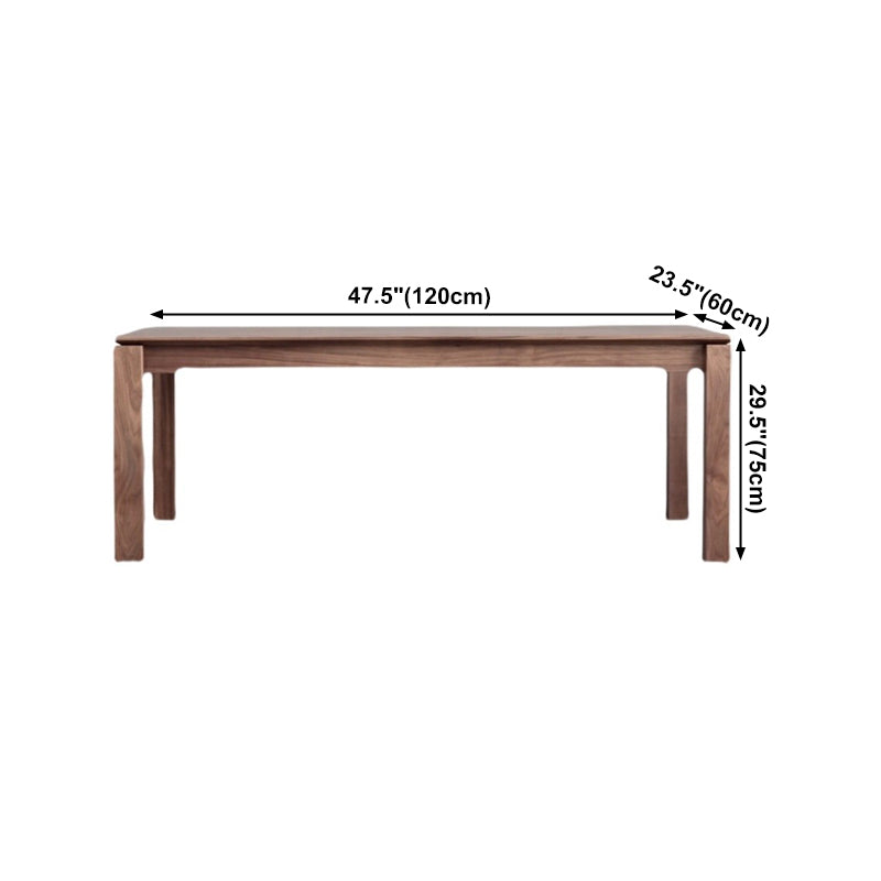 Rectangle Brown Tone Dining Table Solid Wood Table Minimalist with 4 Legs Clearhalo ' dining_table' 'Dining Tables & Seating' 'Dining Tables' 'furn' 'furn_dining_table' 'Furniture' 'furniture_dining_table' 'Kitchen & Dining Furniture' 'kitchen&dining_furn' 'kitchen' 'kitchen_dining_table' 4195968