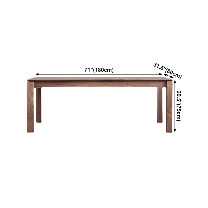 Rectangle Brown Tone Dining Table Solid Wood Table Minimalist with 4 Legs Clearhalo ' dining_table' 'Dining Tables & Seating' 'Dining Tables' 'furn' 'furn_dining_table' 'Furniture' 'furniture_dining_table' 'Kitchen & Dining Furniture' 'kitchen&dining_furn' 'kitchen' 'kitchen_dining_table' 4195971