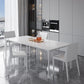 Sintered Stone Dining Table Simplicity Style 4 Legs Base Table for Dining Room Clearhalo ' dining_table' 'Dining Tables & Seating' 'Dining Tables' 'Furniture' 'furniture_dining_table' 'Kitchen & Dining Furniture' 'kitchen&dining_furn' 'kitchen' 'kitchen_dining_table' 4195978