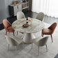 Casual Extendable Round Shape Table Sintered Stone Standard Dining Table for Kitchen Clearhalo ' dining_table' 'Dining Tables & Seating' 'Dining Tables' 'furn' 'furn_dining_table' 'Furniture' 'furniture_dining_table' 'Kitchen & Dining Furniture' 'kitchen&dining_furn' 'kitchen' 'kitchen_dining_table' 4195992