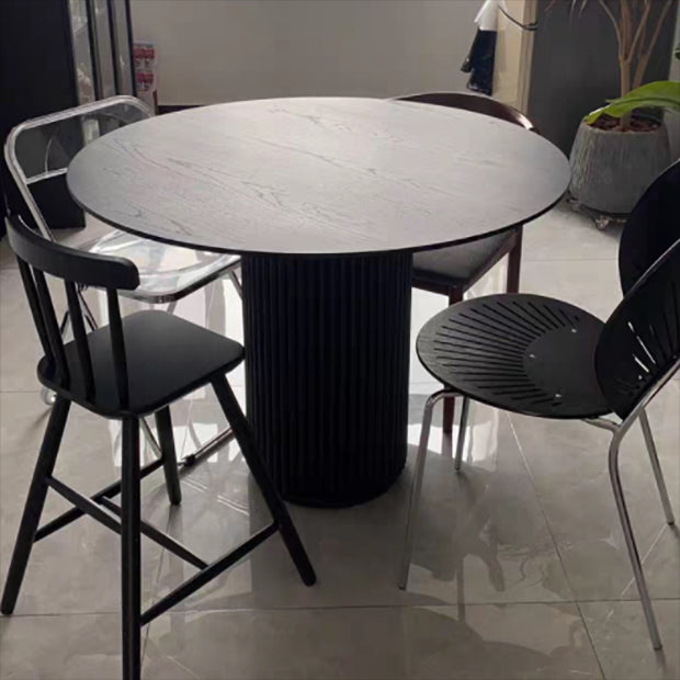 Round Casual Style Dining Table Wood Color Fixed Table with Solid Wood Clearhalo ' dining_table' 'Dining Tables & Seating' 'Dining Tables' 'furn' 'furn_dining_table' 'Furniture' 'furniture_dining_table' 'Kitchen & Dining Furniture' 'kitchen&dining_furn' 'kitchen' 'kitchen_dining_table' 4196011