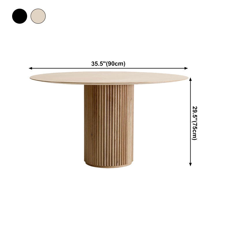 Round Casual Style Dining Table Wood Color Fixed Table with Solid Wood Clearhalo ' dining_table' 'Dining Tables & Seating' 'Dining Tables' 'furn' 'furn_dining_table' 'Furniture' 'furniture_dining_table' 'Kitchen & Dining Furniture' 'kitchen&dining_furn' 'kitchen' 'kitchen_dining_table' 4196013