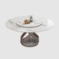Glam Sintered Stone White Table Round Shape Standard Dining Table for Kitchen 47.2"L x 47.2"W x 29.5"H Lazy Susan Without Chairs Clearhalo ' dining_table' 'Dining Tables & Seating' 'Dining Tables' 'furn' 'furn_dining_table' 'Furniture' 'furniture_dining_table' 'Kitchen & Dining Furniture' 'kitchen&dining_furn' 'kitchen' 'kitchen_dining_table' 4196022