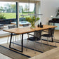 Rectangle Sled Base Industrial Table Wood Color Fixed Table of Solid Wood Clearhalo ' dining_table' 'Dining Tables & Seating' 'Dining Tables' 'furn' 'furn_dining_table' 'Furniture' 'furniture_dining_table' 'Kitchen & Dining Furniture' 'kitchen&dining_furn' 'kitchen' 'kitchen_dining_table' 4196028